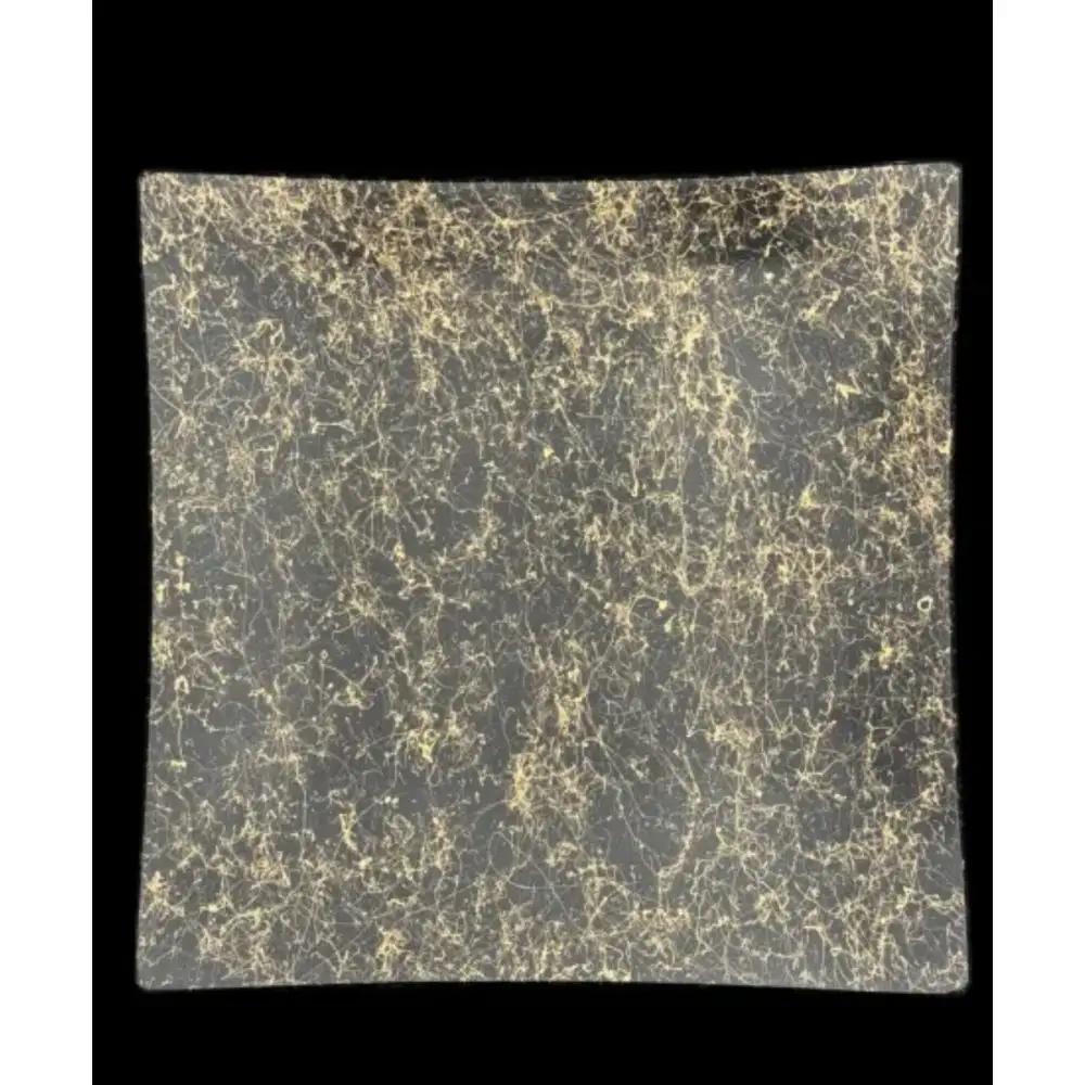 波スクエアプレート L 乱糸(マット仕上げ)漆黒［NF125］