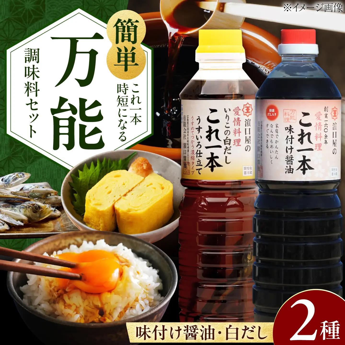 醤油 簡単味付けセット 1L×2種 濱口醤油[XAA004]