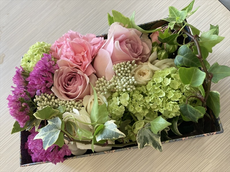 204-3236 生花BOXアレンジ体験レッスン 【 フラワーアレンジメント 体験 チケット 神奈川県 小田原市 】
