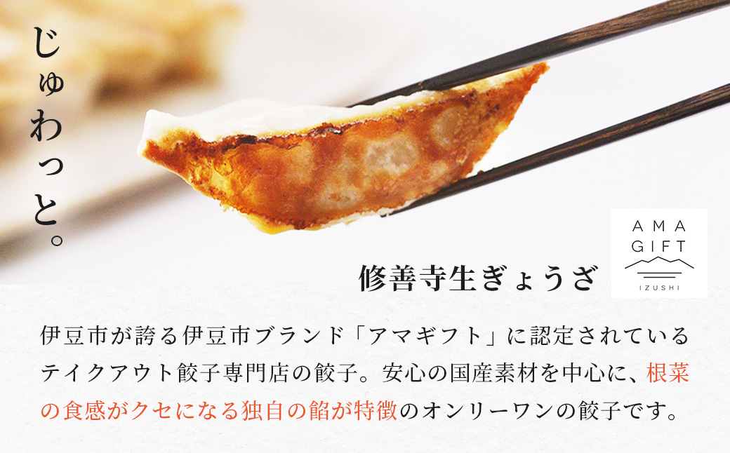  修善寺 生 ぎょうざ ３種 食べくらべ セット 90個（冷凍）　餃子|015-010