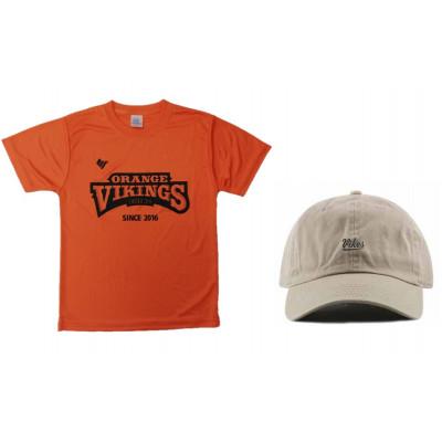 ふるさと納税 松山市 【Lサイズ】定番のオレンジTシャツ&選手考案のキャップセット | 