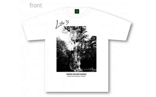 屋久島縄文杉Tシャツ LIFE is (白) Lサイズ