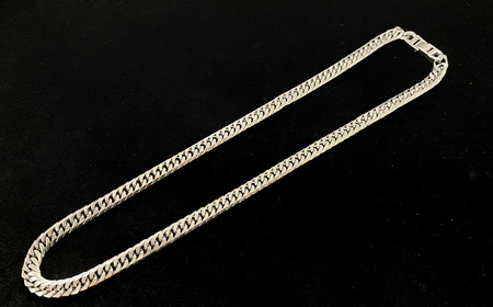 純チタンネックレス2.0Φ六面W喜平60cm【 チタン 純チタン 貴金属 ネックレス 高級 アクセサリー 高級アクセサリー 金属 ジュエリー 茨城県 つくば市 】