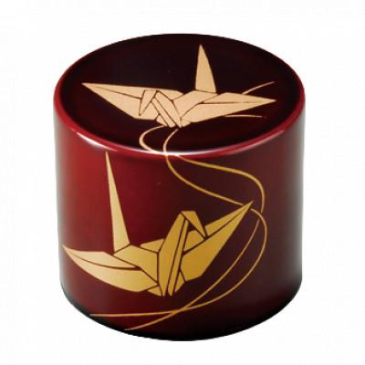 ふるさと納税 海南市 紀州漆器 漆芸 蒔絵 文鎮 丸 溜 折鶴