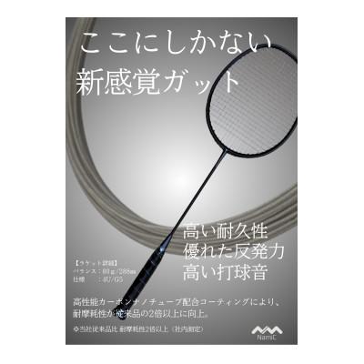 ふるさと納税 川俣町 カーボンナノチューブガットモデル・バドミントンセット(ガット張り上げ・ケース付)18lbs×小手姫