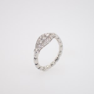ジュエリー産地甲府　PT950ストレッチダイヤリング ダイヤ0.30ct　69416　Ｓ