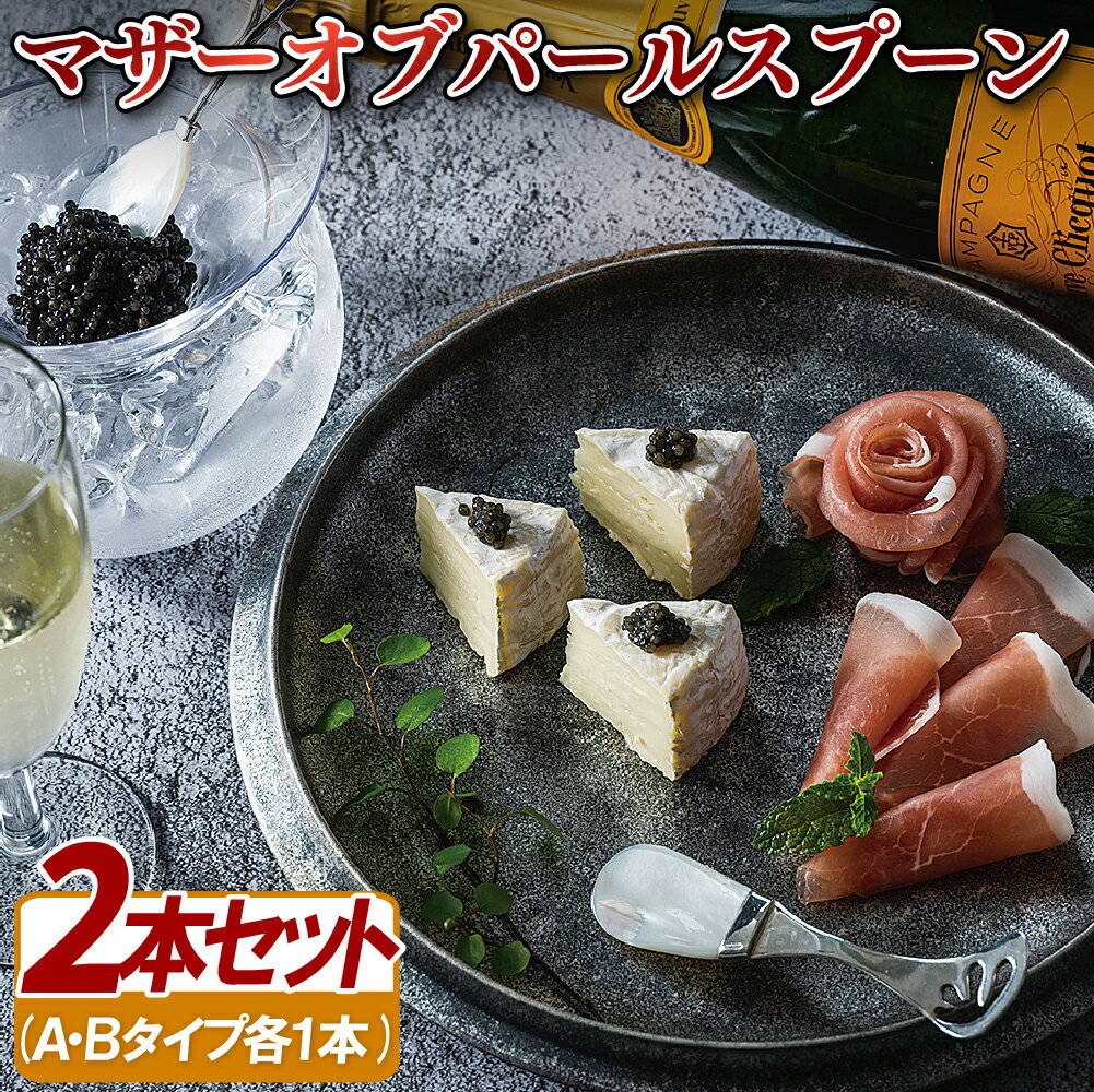 【ふるさと納税】マザーオブパールスプーンA・B(各1本セット) 96500円
