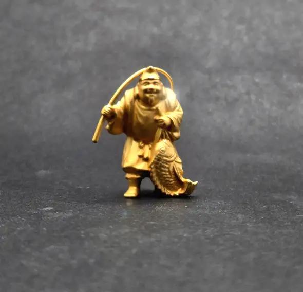 【造幣局ホールマーク入り】【純金】恵比寿　大 15~16g　【甲斐石和温泉七福神】　252-027