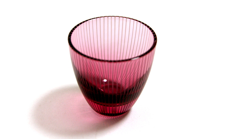 浅草切子 KANA KURITA「ぐい呑 千筋 青藍/金赤＜艶消し＞」ペアセット 木箱入り_0012-101-T07