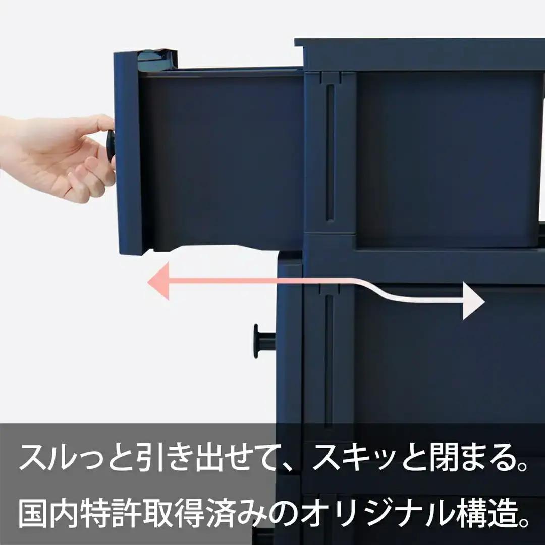 収納チェスト ルームス コンベッソ 344 ダークグレー リビングチェスト プラスチック 新生活