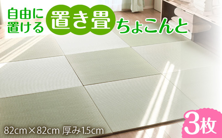 フローリング置き畳「ちょこんと」3枚セット / 佐賀県 / 株式会社WT（青畳工房） [41AAAX003]