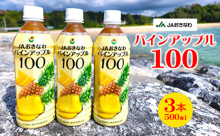 パインアップル100（PET500ml）3本セット パイナップル
