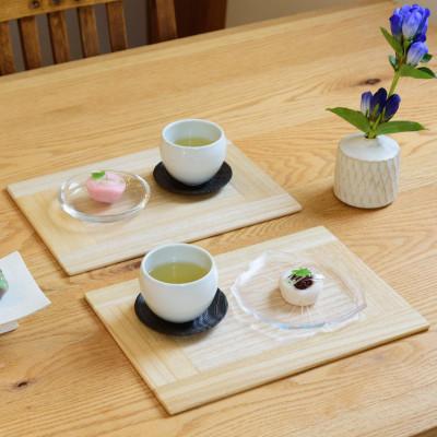 ふるさと納税 加茂市 木製ランチョンマット・小さめサイズ《KIRI Tea Mat クリア2枚組》カフェタイムや晩酌に |  | 01