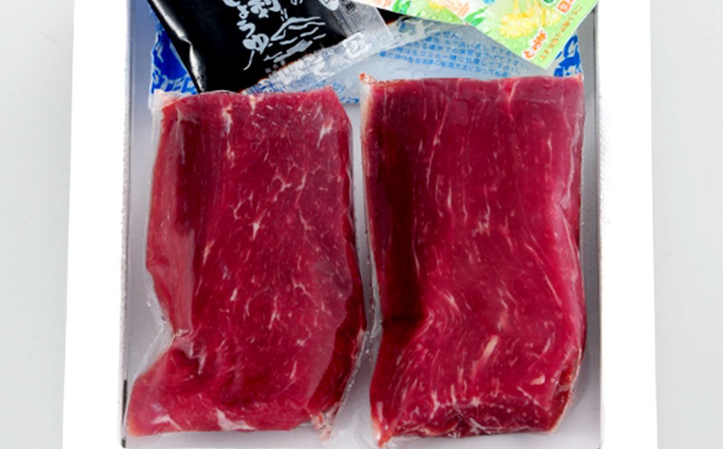 熊本名物　馬刺し（赤身） 辛子れんこん 計500g 馬 肉 蓮根