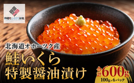 
北海道オホーツク産　鮭いくら特製醤油漬け　合計600g(100g×6パック)【配送不可地域：離島】 ふるさと納税 人気 おすすめ ランキング いくら イクラ 鮭いくら シャケイクラ イクラ醤油漬 いくら醤油漬 鮭イクラ シャケいくら 北海道 美幌町 送料無料 BHRI015
