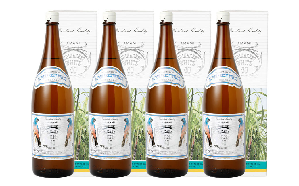 徳之島 高岡醸造 ラム酒 ルリカケスホワイト 1800ml×4本