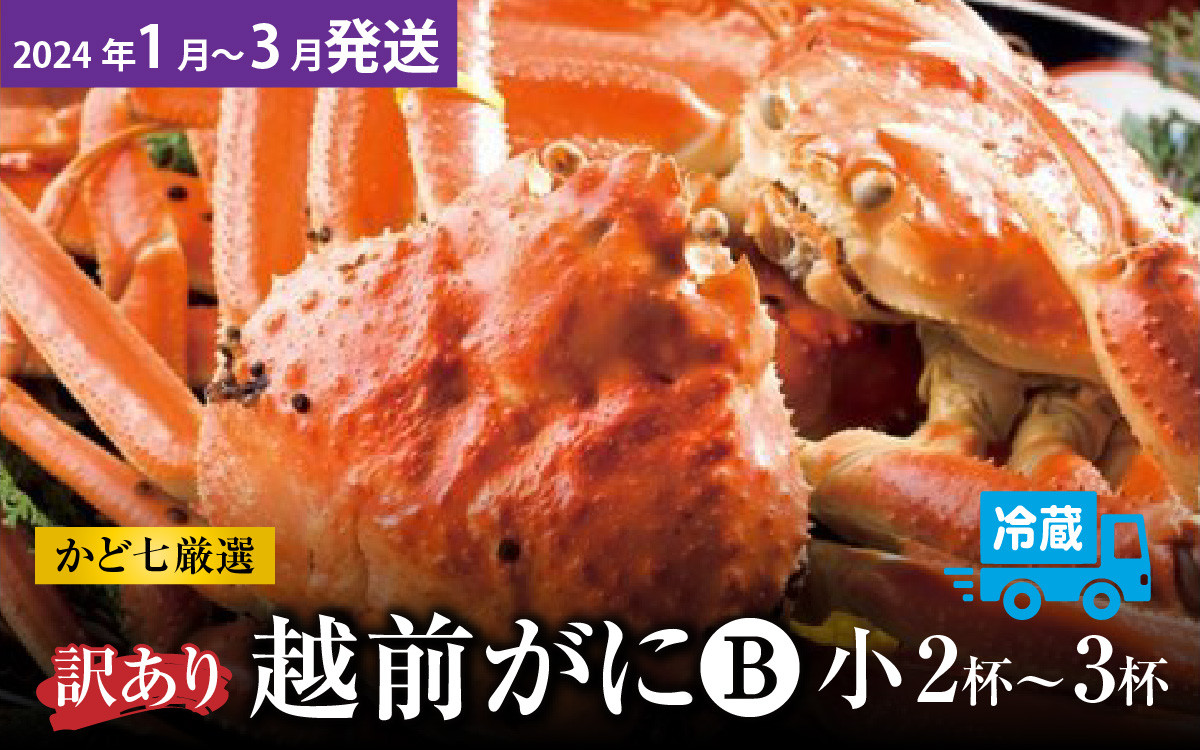 
【先行予約】かど七厳選 越前がに訳あり詰め合わせ（B）【2024年1月2月3月発送】 [F-045009]
