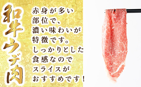 KU517 宮崎県産黒毛和牛ウデ焼きしゃぶ500g×2パック　合計1kg