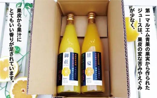 第一マルエムのストレートジュース 2種詰め合わせ 御荘ゴールド 甘夏 720ml×2本 愛媛県 愛南町