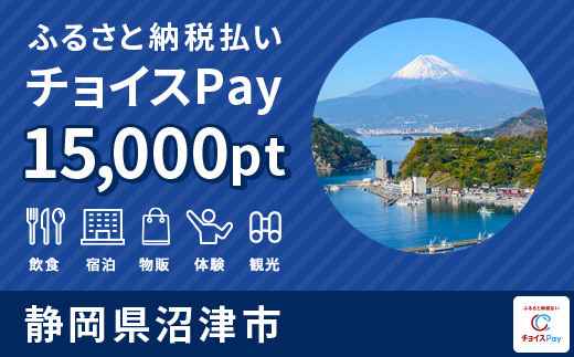 
沼津市チョイスPay 15,000pt（1pt＝1円）【会員限定のお礼の品】
