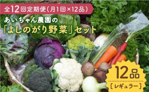 【12品 / 12回定期便】農薬に頼らない！カラダにやさしい「よしのがり野菜」セット（レギュラー）【吉野ヶ里あいちゃん農園】 [FAA006]