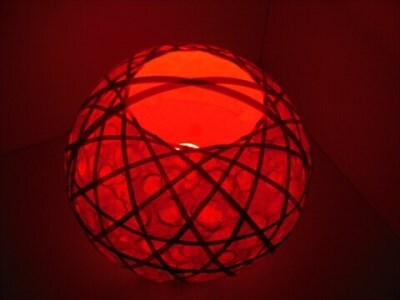 0310102 竹細工照明 スタンドライト ～月・淡竹～