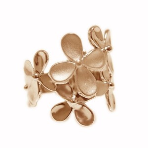 K18ピンクゴールド「クローバー」幅広地金リング【 30206-3】