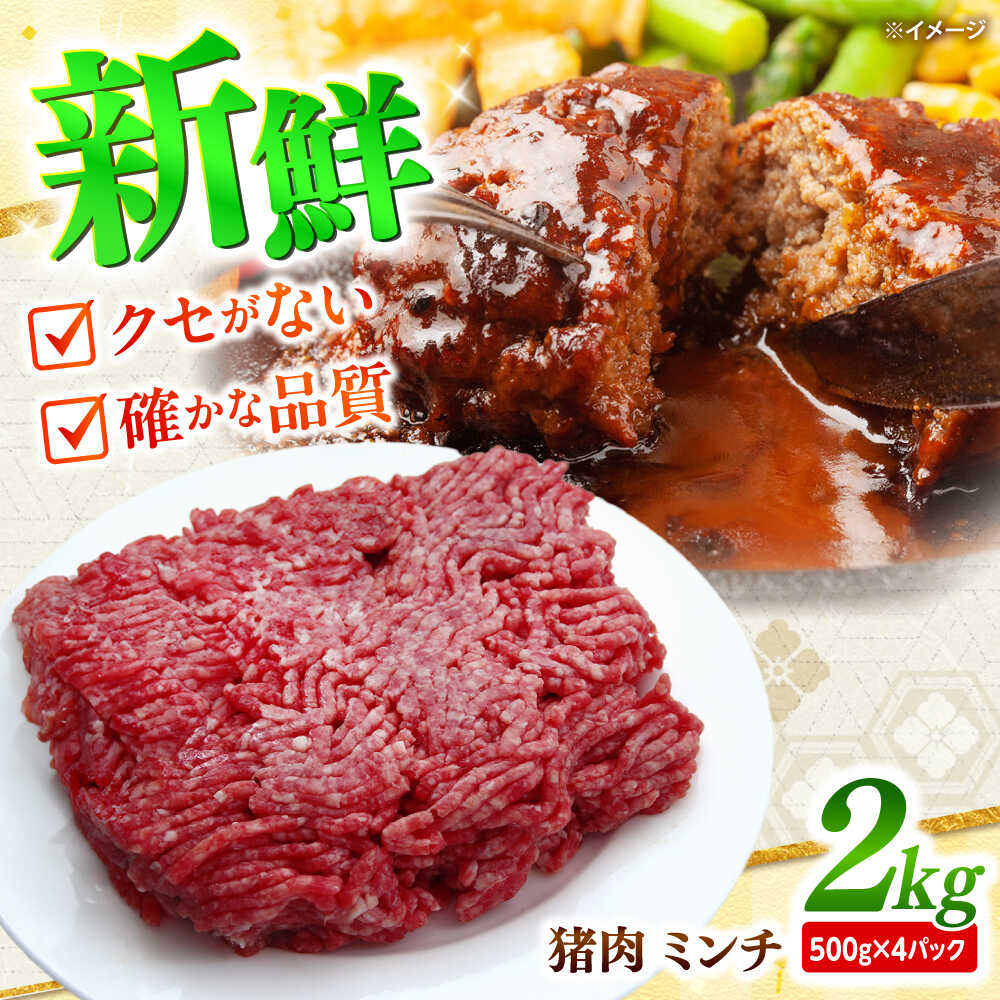 【ふるさと納税】猪肉 ミンチ 2kg 雲仙いのしし / ひき肉 肉 イノシシ ジビエ いのしし ハンバーグ / 南島原市 / 株式会社高田牧場[SDB013]