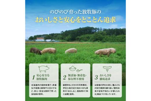 北海道産放牧豚 無添加ウインナーセットｘ2セット【12000301】