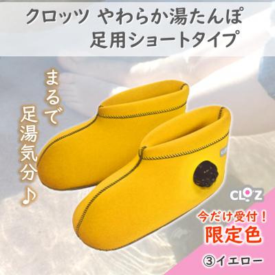 ふるさと納税 国東市 【9月30日まで】【限定色イエロー・S】クロッツやわらか湯たんぽ足用ショートタイプ_2566R-7 |  | 03