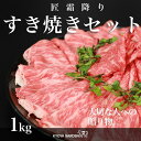 【ふるさと納税】匠霜降りすき焼きセット　約1kg（約500g（250g×2）×2種類）A5等級 | 肉 お肉 にく 食品 徳島産 阿波牛 人気 おすすめ 送料無料 ギフト