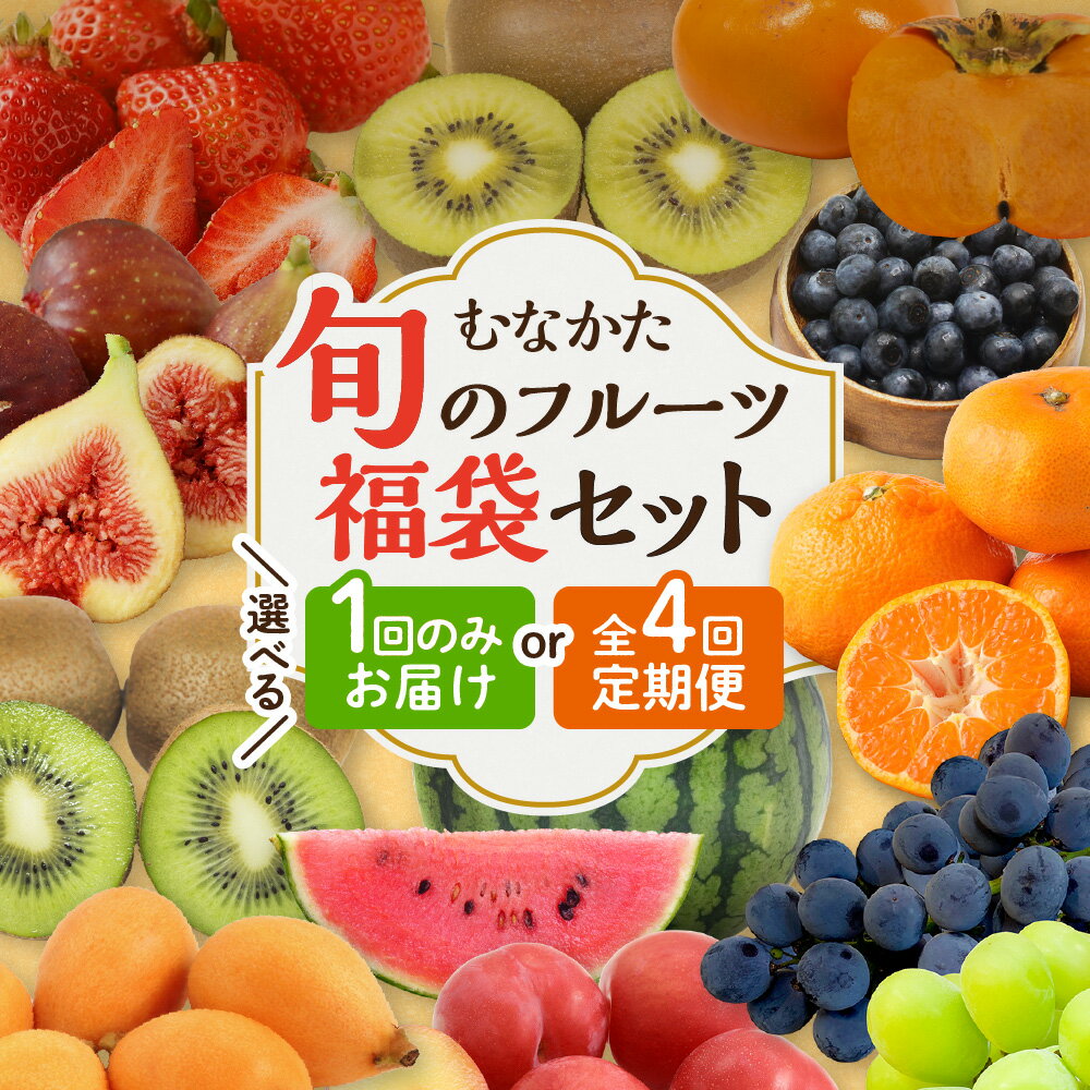 【ふるさと納税】【レビューCP対象】何が届くかお楽しみ！むなかた旬のフルーツ福袋セット 定期便【年4回】【JAほたるの里】_HA1541　送料無料果物 くだもの 詰め合わせ お楽しみ 旬 旬の時期 美味しい 福岡県 宗像市