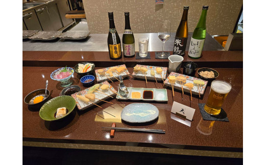 SH006　宮古島食材を堪能できる串揚げ　蒼海コース利用券（2名様）