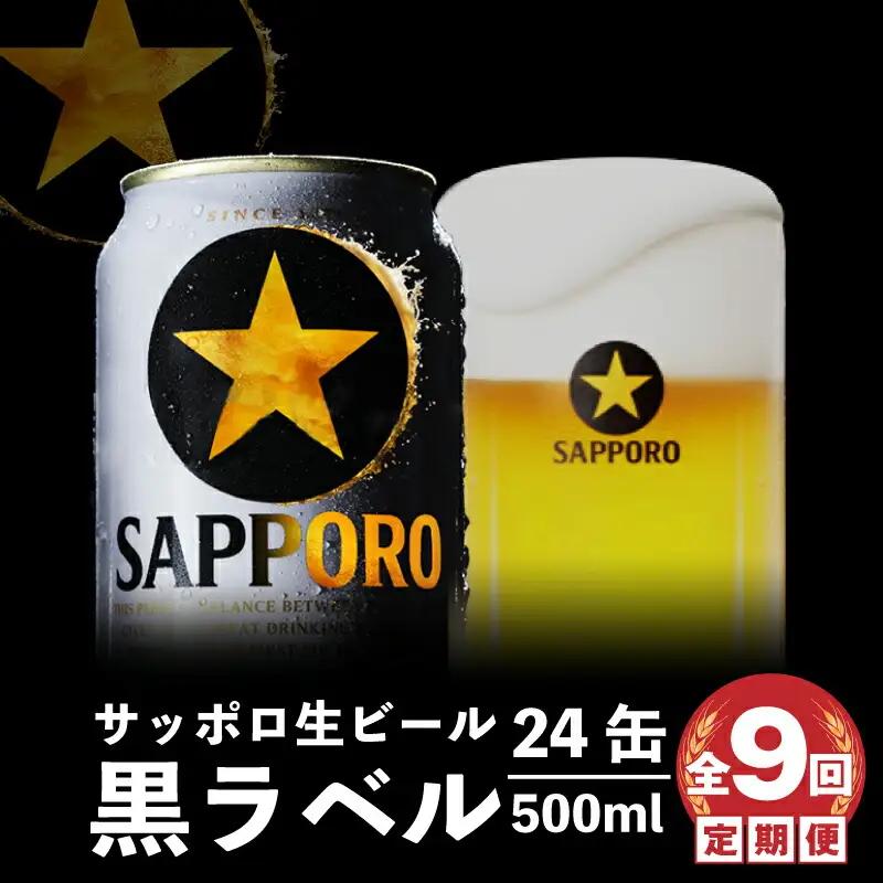 『定期便：全9回』黒ラベル500ml×24本【300050313909】