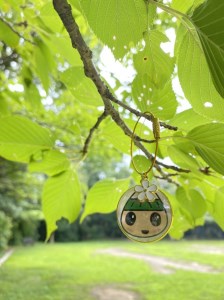 ゆうすいくんぷっくりガラスカボションキーホルダーとトートバッグ