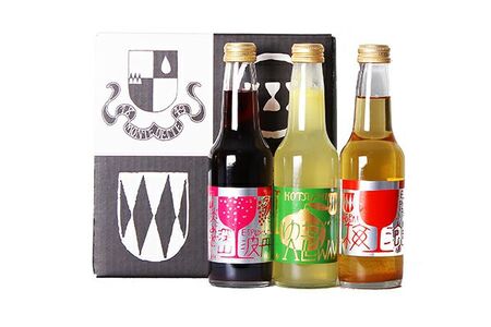 淡三節度 小鼓リキュール250ml×3本 〈丹波市〉 ぶどう ゆず 梅