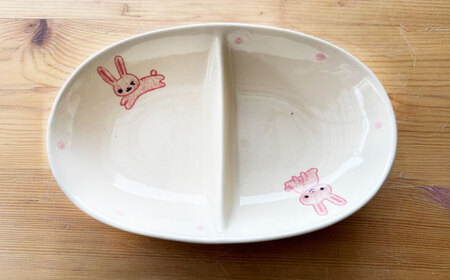 【瀬戸焼】子供用食器セット(うさぎ)贈答品対応【1456261】