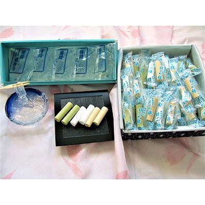 ふるさと納税 南魚沼市 三国街道塩沢宿の『はっか糖ミニ 3味(白・抹茶・和三盆)50本と薄荷葛きり5個セット』