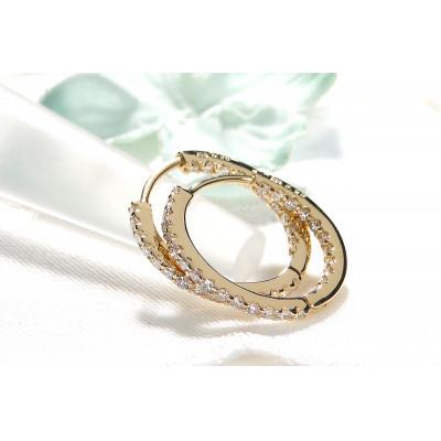 ふるさと納税 昭和町 【0.5ct】K18YG ダイヤモンド中折れフープピアス【16mm】 |  | 02