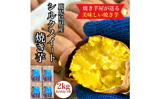 
            2675 鹿児島県産 さつまいも シルクスイート 焼き芋 2kg(500g×4袋) 蜜芋 さつまいも 【クール便配送】【いも 芋 さつま芋 蜜芋 シルクスイート 焼き芋 スイーツ】
          