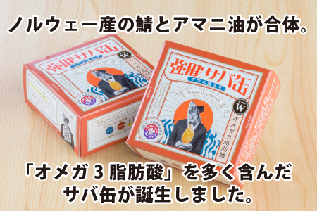 MADE IN OBAMA 強健サバ缶アマニ油入り 90g × 24缶 鯖缶詰 おつまみ 保存食 [D-003005]