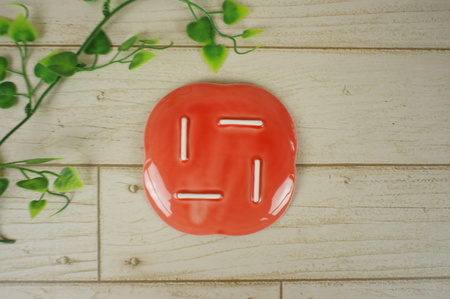 【4枚SET】美濃焼 結 11小皿 赤 10.8×1.2cm 小田陶器【1443098】