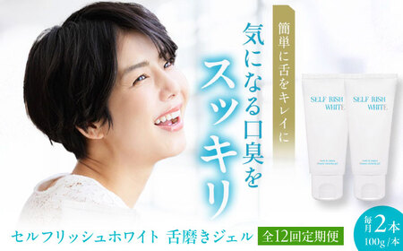 歯磨き粉【全12回定期便】舌磨きジェル ミントフレーバー風味 2本(各100g) 歯磨き粉[AGCQ021]