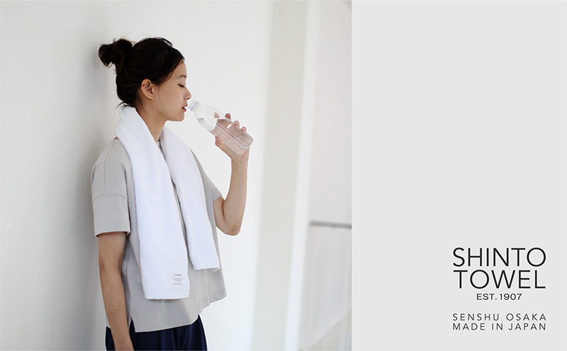 SHINTO TOWEL「ユキネ・ミニバスタオル」ki（黄）2枚セット オーガニックコットン100% G3069