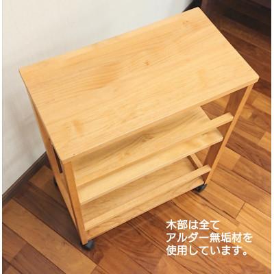 ふるさと納税 大川市 【2025年9月下旬発送】テーブルワゴン　キャスター付き　アルダー無垢材 |  | 01