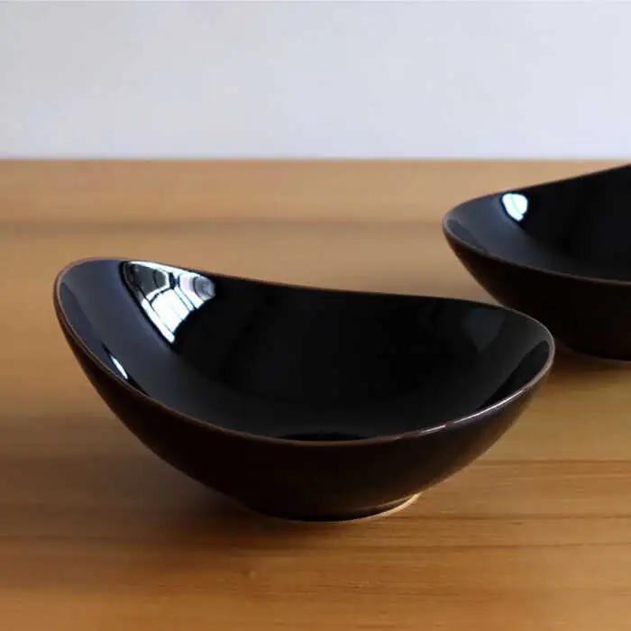 【白山陶器】【グッドデザイン賞受賞】CARVEボール(L) 天目 2枚セット[TA129]