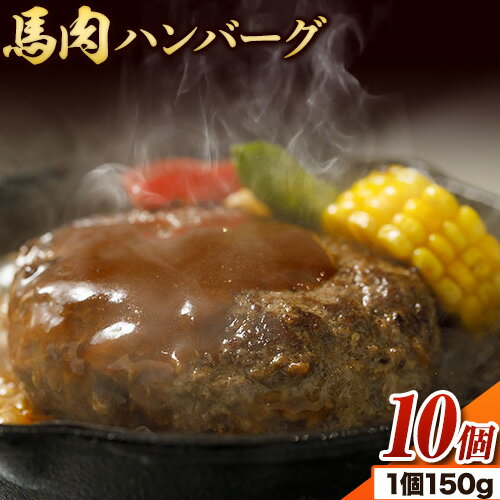 【ふるさと納税】 馬肉 ハンバーグ 150g × 10個 桜屋《60日以内に出荷予定(土日祝除く)》 熊本県 荒尾市 送料無料 肉 馬肉 ハンバーグ 惣菜 小分け