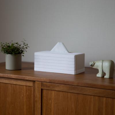 ふるさと納税 奥州市 心地よい暮らしをつくる ティッシュケース Grande ホワイト バンドシー [AR103] |  | 01