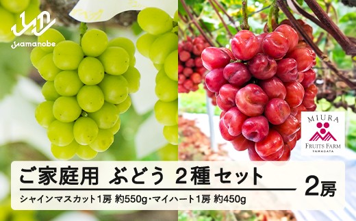 
            【ふるさと納税】農業者支援 先行予約 ぶどう シャインマスカット 約550g マイハート 約450g セット ご家庭用 令和8年産 2026年産 山形県山辺町産 フルーツ 果物 ※沖縄・離島配送不可 bg-busmk1050
          