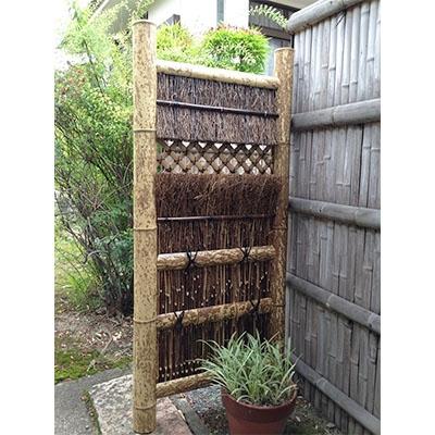 ふるさと納税 亀岡市 京竹工芸で和空間をつくる!　袖垣の定番・西山垣(幅75cm)